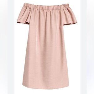 H&M Off-Shoulder Powder Pink Dress size 6